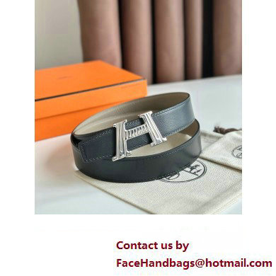 Hermes H Take Off belt buckle  &  Reversible leather strap 32 mm 04 2023